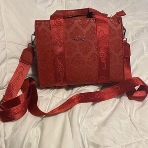 Ed Hardy Red Designer Handbag